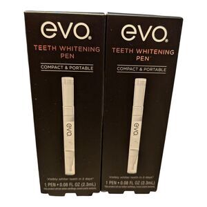 2X EVO Tooth Whitening Pens Compact And Portable Set Of Two New